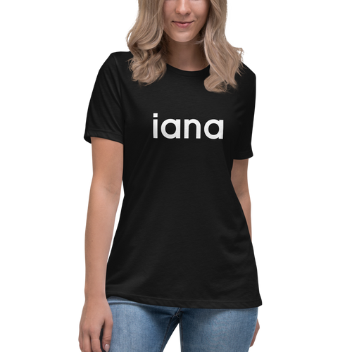 Women's Relaxed T-Shirt: iana = I Am Not Alone
