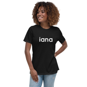 Women's Relaxed T-Shirt: iana = I Am Not Alone